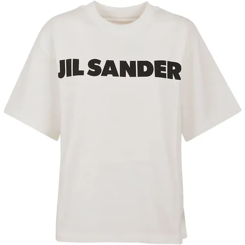 Cotton T-Shirt with Logo Print , male, Sizes: M, S, L, XS - Jil Sander - Modalova