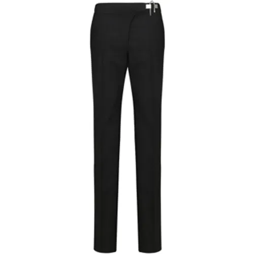 Wool Mohair Trousers Button Zip Fastening , female, Sizes: L - Givenchy - Modalova