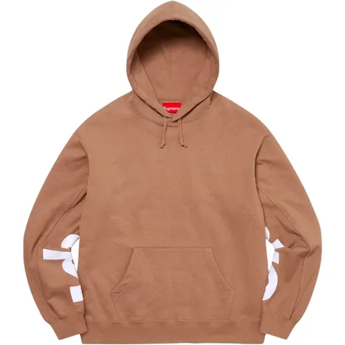 Limitierte Auflage Cropped Panels Kapuzenpullover Hellbraun , Herren, Größe: L - Supreme - Modalova