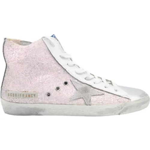 Rose Glitter White Grey Sneakers , female, Sizes: 6 UK - Golden Goose - Modalova