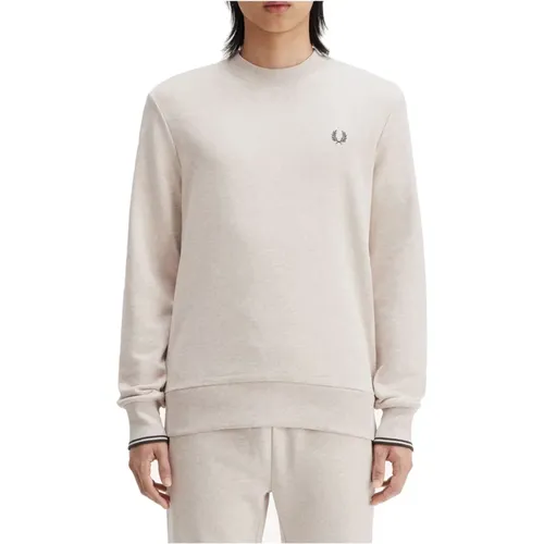 Klassischer French Terry Crew Neck Sweatshirt , Herren, Größe: 2XL - Fred Perry - Modalova