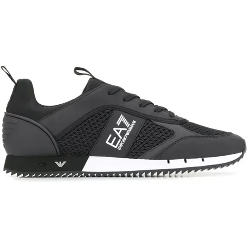 Schwarze Casual Sneakers für Männer , Herren, Größe: 43 EU - Emporio Armani EA7 - Modalova