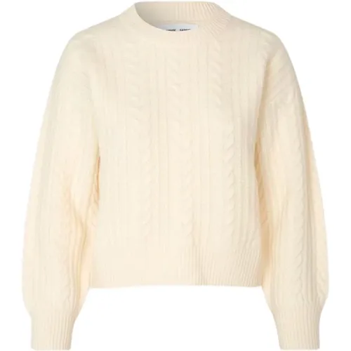 Twisted Cable-Knit Sweater , female, Sizes: L - Samsøe Samsøe - Modalova