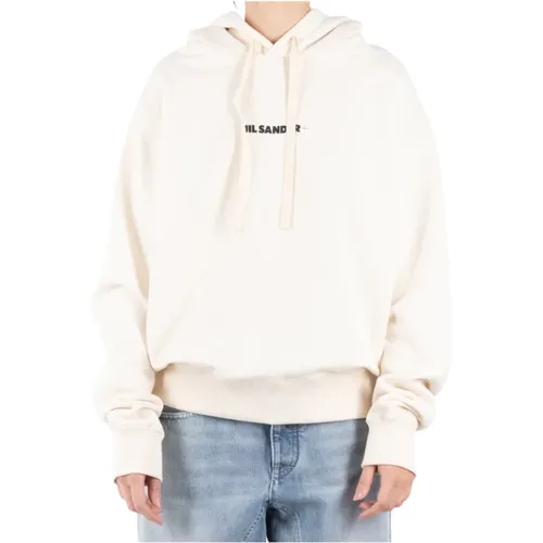 Ivory Baumwoll-Sweatshirt , Herren, Größe: S - Jil Sander - Modalova