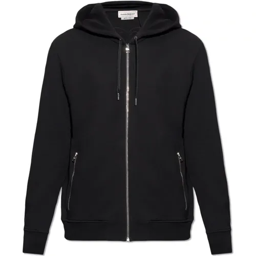 Zip-up hoodie , male, Sizes: S, M, L - alexander mcqueen - Modalova