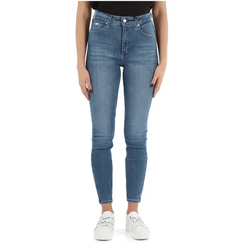 High Rise Super Skinny Ankle Jeans , Damen, Größe: W28 - Calvin Klein Jeans - Modalova