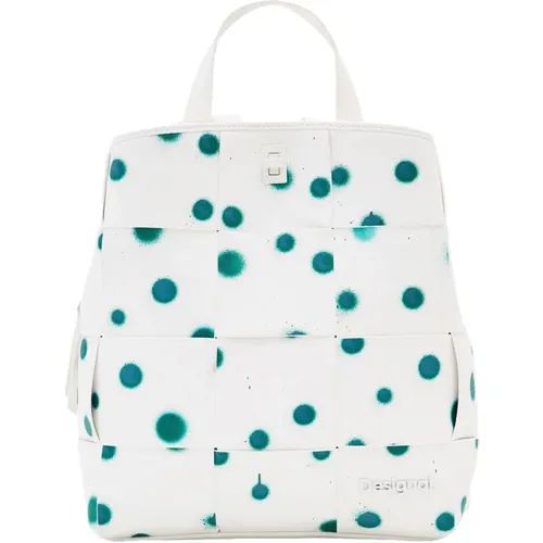 Polka Dot Rucksack with Zip , female, Sizes: ONE SIZE - Desigual - Modalova