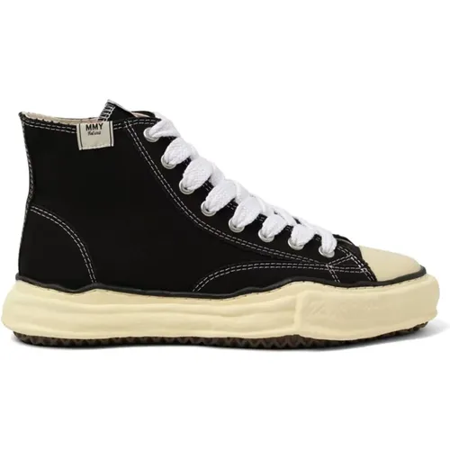 Schwarze Canvas-Sneaker mit Flatform-Sohle - Maison Margiela - Modalova