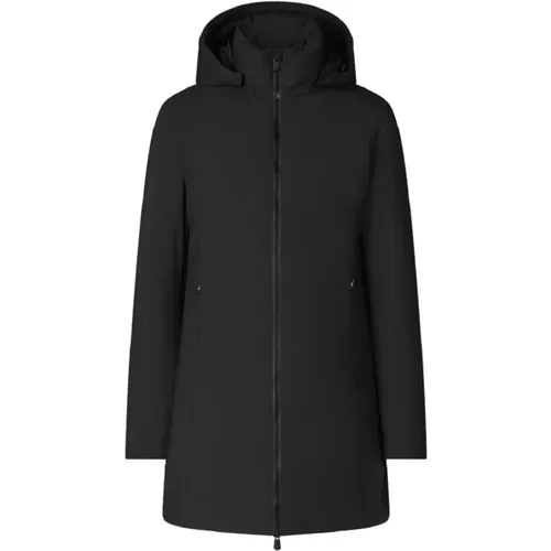 Long Jacket with Removable Hood , female, Sizes: 2XL, M, 3XL, L, XL, S - Save The Duck - Modalova