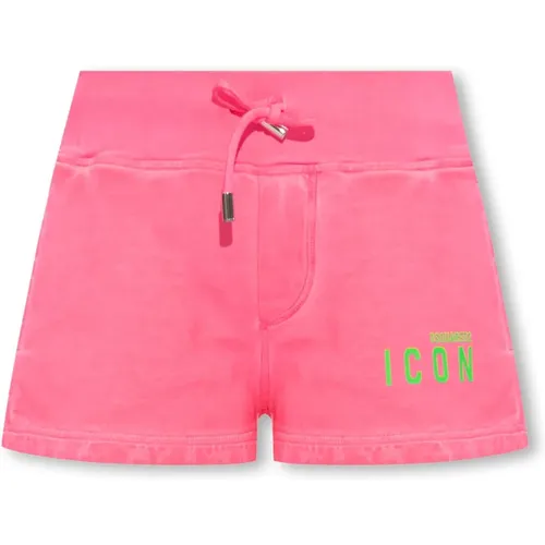 Shorts mit Logo , Damen, Größe: S - Dsquared2 - Modalova