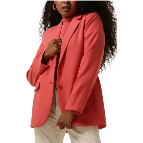 Roter Foam Blazer Damenjacke , Damen, Größe: L - Summum Woman - Modalova