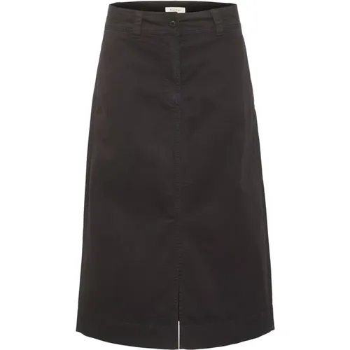 Simple A-line Skirt with Pockets and Front Slit , female, Sizes: 2XL, S, L, M - Part Two - Modalova