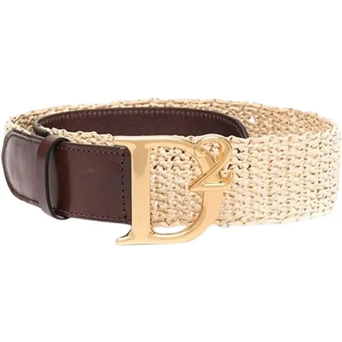 Logo Buckle Bi-Material Belt , female, Sizes: 85 CM, 80 CM - Dsquared2 - Modalova