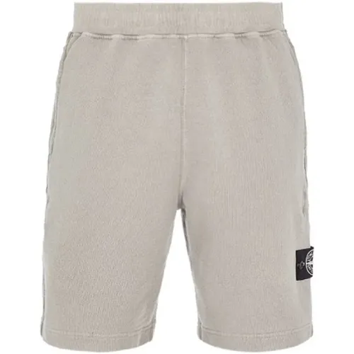 Cotton Fleece Bermuda Shorts , male, Sizes: S, L, M - Stone Island - Modalova