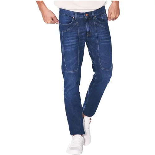 Slim Denim Jeans Dunkelblau Baumwolle , Herren, Größe: W40 - Jeckerson - Modalova