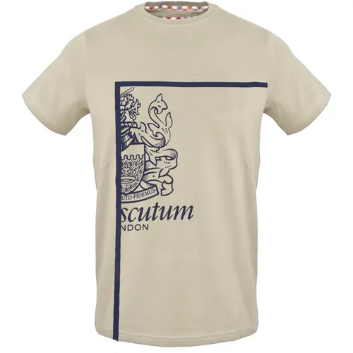 Logo Detail Baumwoll T-Shirt , Herren, Größe: XL - Aquascutum - Modalova