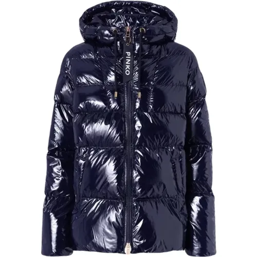 Blaue Wintermäntel , Damen, Größe: 2XS - pinko - Modalova