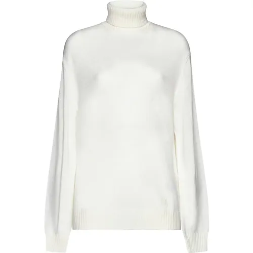 Ivory Wool Turtleneck Sweater , female, Sizes: S, M - Jil Sander - Modalova