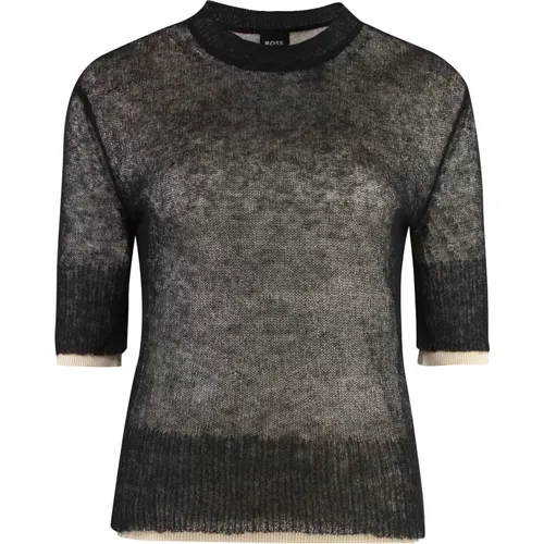 Mohair-Mix Rundhalspullover , Damen, Größe: M - Hugo Boss - Modalova