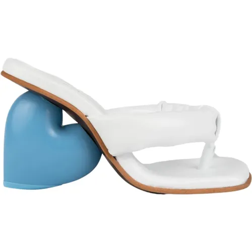 Blue Heeled Mules Sandal , female, Sizes: 3 UK - Yume Yume - Modalova