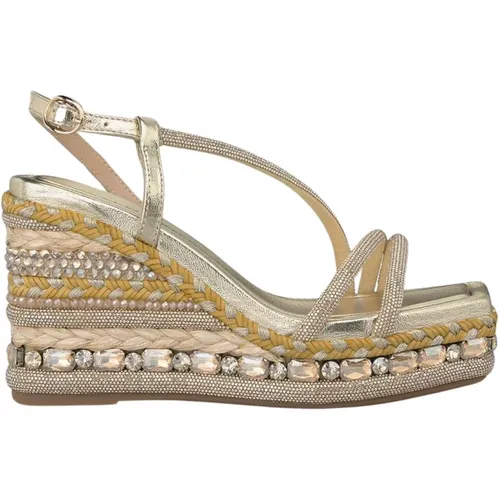 Rhinestone Strappy Keilsandalette - Alma en Pena - Modalova