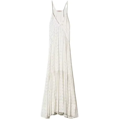 Langes Kleid mit Trägern , Damen, Größe: 2XS - Twinset - Modalova