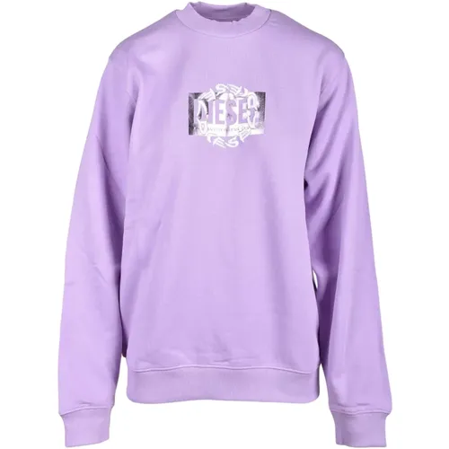 Lilac Sweatshirt for Women , female, Sizes: S, M - Diesel - Modalova
