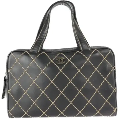 Pre-owned Leather Chanel Bowling Bag , female, Sizes: ONE SIZE - Chanel Vintage - Modalova