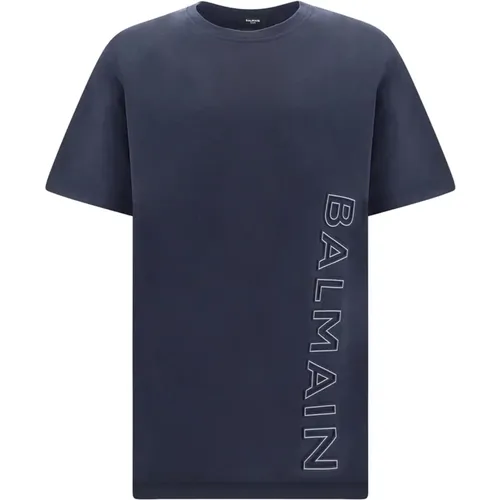 Reflect Cotton T-Shirt , male, Sizes: M, S - Balmain - Modalova