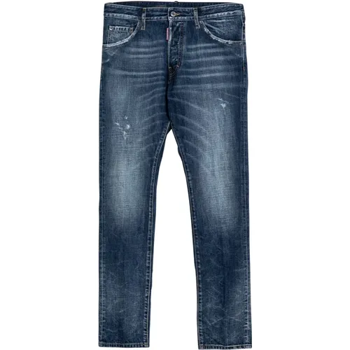 Slim Fit Jeans für Herren , Herren, Größe: XL - Dsquared2 - Modalova