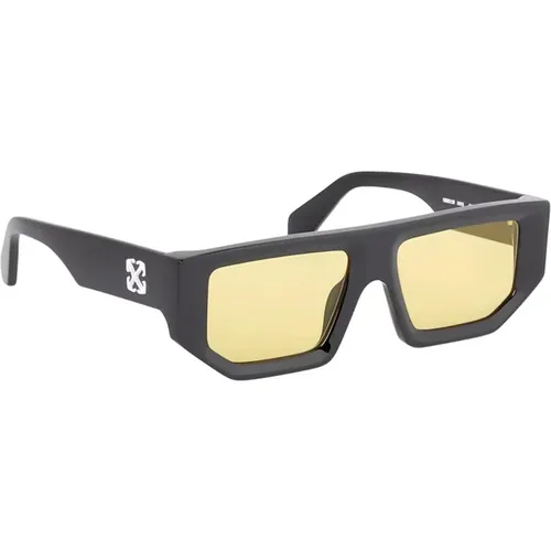 Vancouver Sunglasses Dark Grey Lenses , unisex, Sizes: 53 MM - Off White - Modalova