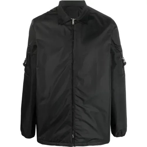 Stilvolle Schwarze Jacke mit Reißverschluss und Langen Ärmeln für Männer - Givenchy - Modalova
