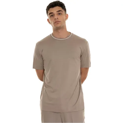 Casual Baumwoll T-shirt , Herren, Größe: L - Emporio Armani - Modalova