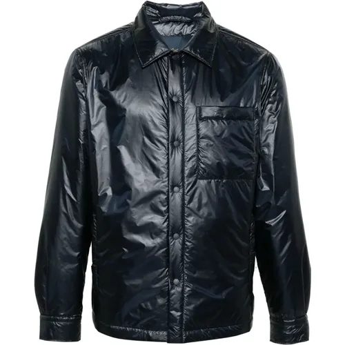 Nylon Padded Shirt Jacket with Buttons , male, Sizes: M, XL, L, 2XL - PAUL & SHARK - Modalova
