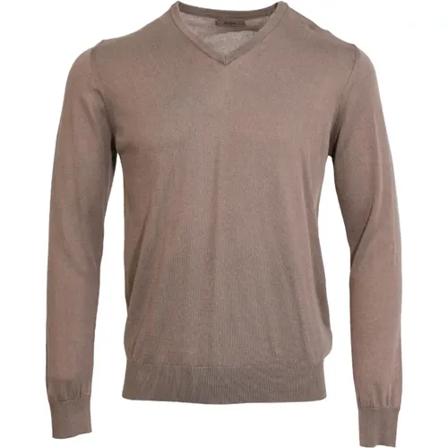 V-neck sweater , male, Sizes: 5XL - Alpha Studio - Modalova