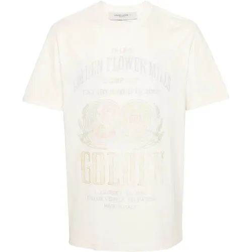 Journey T-shirt Regular Baumwolle Jersey , Herren, Größe: 2XL - Golden Goose - Modalova