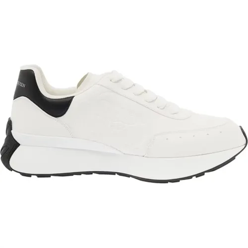 Weiße Low Top Sneakers mit Logo-Tab - alexander mcqueen - Modalova