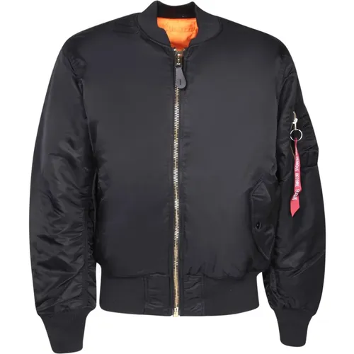 Bomber Jackets,Schwarze Ma-1 Bomberjacke Oberbekleidung - alpha industries - Modalova