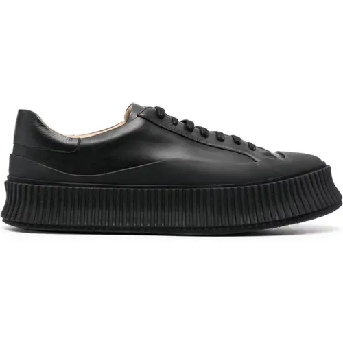 Leather Platform Sneakers , male, Sizes: 5 UK, 8 UK, 10 UK, 7 UK, 6 UK, 9 UK - Jil Sander - Modalova
