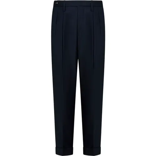 Trousers Double Pleat Turn-Up Hems , male, Sizes: W36, W33, W38, W35, W34 - Michael Coal - Modalova