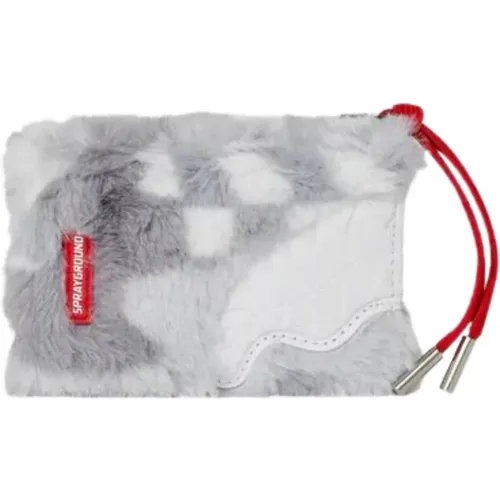 Limited Edition White Fur Wallet , female, Sizes: ONE SIZE - Sprayground - Modalova