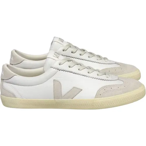 Weiße natürliche Ledersneaker , Damen, Größe: 40 EU - Veja - Modalova