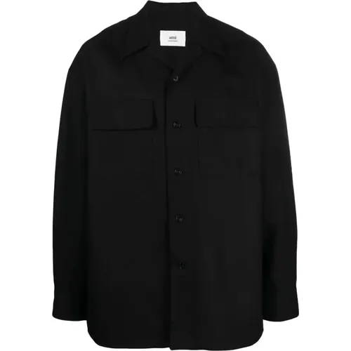 Patch pockets shirt , male, Sizes: 2XL, XL - Ami Paris - Modalova