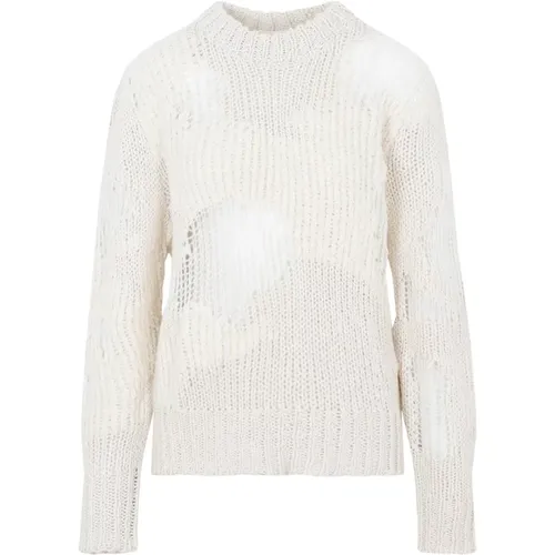 Wool Blend Sweater Distressed , female, Sizes: XS - Chloé - Modalova