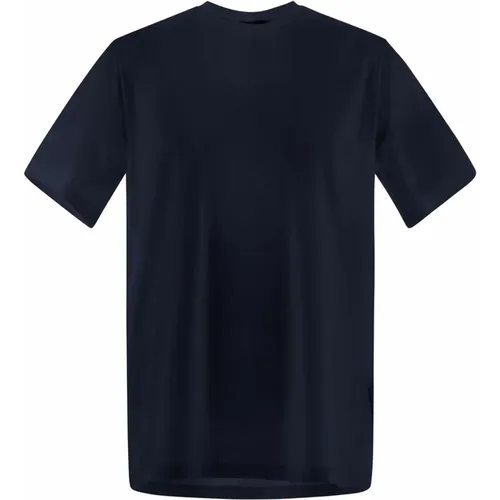 Blaues Stretch-Baumwoll-T-Shirt , Herren, Größe: S - Herno - Modalova