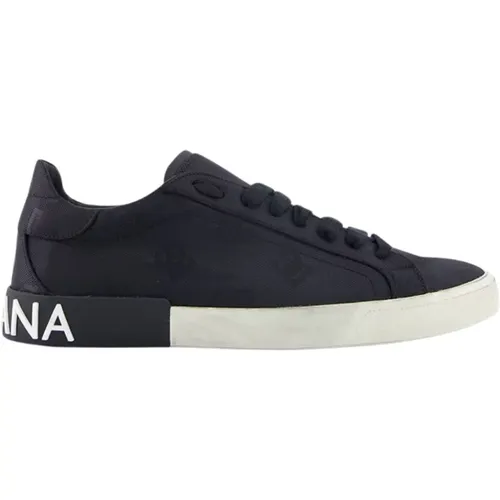Portofino Canvas Sneakers , male, Sizes: 7 1/2 UK, 5 UK - Dolce & Gabbana - Modalova