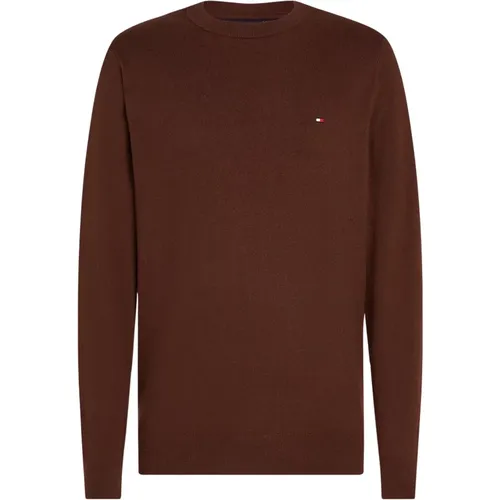 Pima Bio-Baumwolle Kaschmir Crew Neck , Herren, Größe: L - Tommy Hilfiger - Modalova