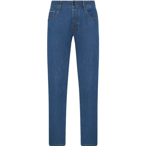Slim Fit Denim Jeans , Herren, Größe: W34 - Kiton - Modalova