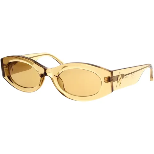 Linda Farrow ovale Sonnenbrille , Damen, Größe: 54 MM - The Attico - Modalova