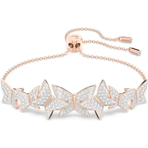 Lilia Butterfly Bracelet Rose Gold , female, Sizes: ONE SIZE - Swarovski - Modalova